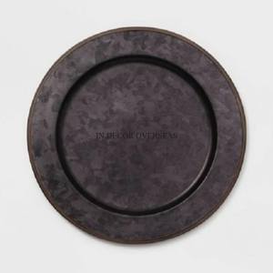 Laiton Antique fini haute qualité qualité métal forme ronde aspect attrayant concepteur plaque de chargeur de mariage au prix le plus bas - Product Image 6