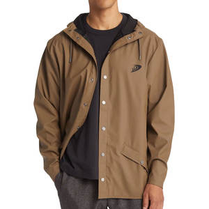 Veste de sport légère en nylon avec capuche imperméable et col montant en tissu de toile pour hommes, vêtements d'extérieur d'hiver - Product Image 1