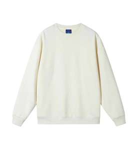 Sudadera de cuello redondo Terry para hombre en blanco de alta calidad, venta al por mayor, sudaderas con capucha de cuello redondo con estampado de logotipo personalizado para hombre, envío DDP - Product Image 4