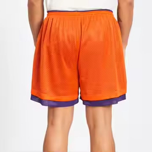 Conjunto Retro de doble punto para jóvenes, equipo de diseño pesado de camuflaje a granel, parche personalizado, malla en blanco, ajuste seco, pantalones cortos de malla de Cachemira personalizados - Product Image 2