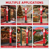 Figure de Père Noël gonflable personnalisée avec souffleur et tube aérien, idéale pour les décorations de Noël en extérieur