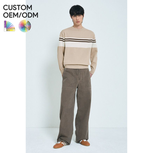 Tricot d'hiver tendance pour chemise pour homme OEM ODM personnalisable en coton biologique pour commande en gros MOQ usine - Product Image 1