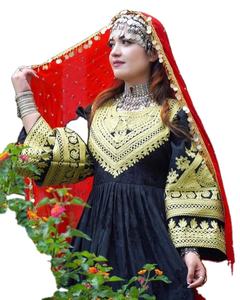 ชุดเดรสวินเทจชนเผ่ากุจิ อัฟกานิสถาน/ปากีสถาน สำหรับงานปาร์ตี้แบบดั้งเดิม หลากสี รับทำโลโก้ คุณภาพสูง 3045 - Product Image 1