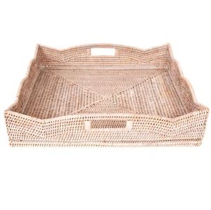 Bandeja de almacenamiento para cuencos, bandeja para servir hecha de ratán, diseño de bandeja para servir, fiesta en casa y suministros de regalo, exhibición de alimentos - Product Image 1