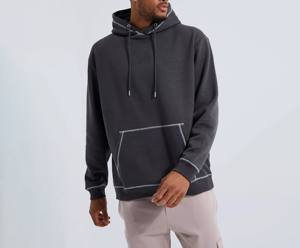 เสื้อฮู้ดสวมหัวผ้าฝ้าย100% ของผู้ชาย, เสื้อมีฮู้ดระบายอากาศได้ดีมีกระเป๋าสไตล์ฤดูหนาวย้อมสีล้วนพิมพ์ลายดิจิทัล - Product Image 2