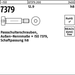 Tornillos de Hombro ISO 7379 M10x20 Grado 12.9, Punta H8, Paquete de 25 Piezas - Product Image 1