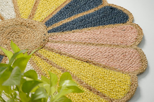 Cultivated Craftsmanship Handwoven Jute <b>Rug</b> Meticulously Designed Floor Use Infusing Natural Beauty Your Living <b>Space</b> Plush Pile - Product Image 5