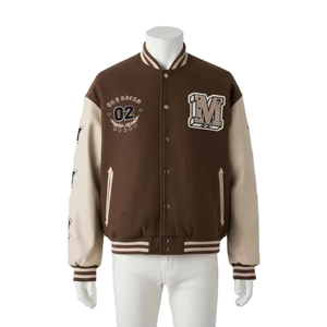 High Quality Wool & PU Leather Sleeve Varsity Jacket Unisex Varsity Jacket Manufacturer Custom High Quality Varsity Jacket - Product Image 5