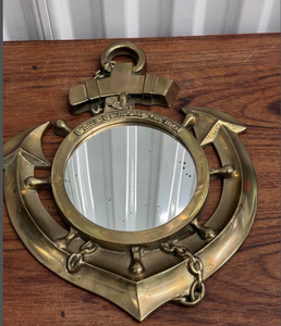 Espejo de Pared Náutico de Latón Vintage de Calidad Premium, Espejo Náutico de Latón Antiguo Tipo Ojo de Buey, Marítimo, de Gran Venta - Product Image 1