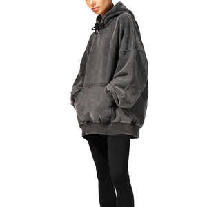 Sudadera con Capucha de Moda Invernal para Hombre, 100% Algodón Lavado, Estilo Urbano, con Bordado y Detalles Decorativos - Product Image 6