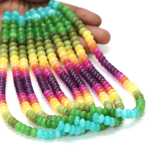 Cuentas de Cuarzo Multicolores: Piedras Preciosas Redondas Lisas de 7-8 mm, Calidad AAA - Product Image 1