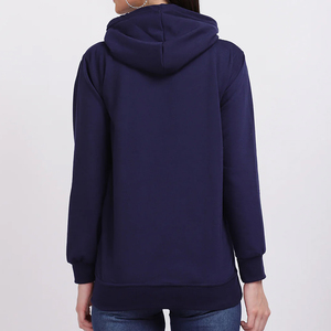 Sudaderas con capucha de peso pesado para mujer, piel de algodón 100% en el interior, ropa cálida de invierno, logotipo de marca personalizado, fabricante OEM estampado - Product Image 2