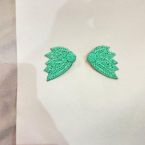 Pendientes bordados Glam con detalles de cuentas Joyas de aro bordadas para bodas Fiestas Compromisos-Gran regalo - Product Image 5