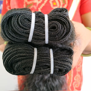 Extensiones de Cabello Humano Remy Indio 100% Virgen al por Mayor, Sin Procesar, Crudo, 100% Doble Trama, Color Natural, Cabello Liso - Product Image 4