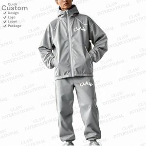 Survêtement coupe-vent surdimensionné personnalisé Streetwear survêtement en nylon veste et pantalon coupe-vent 2 pièces - Product Image 2