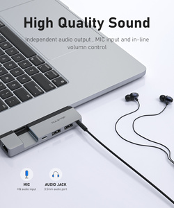 PULWTOP 5 في 1 محور <span class=keywords><strong>USB</strong></span> محول متعدد المنافذ <span class=keywords><strong>usb</strong></span> <span class=keywords><strong>c</strong></span> <span class=keywords><strong>Hub</strong></span> نوع <span class=keywords><strong>c</strong></span> مع 4K HD.MI محطة Docking لماك بوك برو - Product Image 5