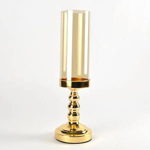 Bougeoir antique doré avec verre votif Nouveau design Bougeoir fait main en verre pour décoration de mariage - Product Image 6