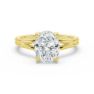 Lab Grown Diamond Solitaire <b>Ring</b> 14K Gold with Oval Cut Elegant and Luxurious - Product Image 1