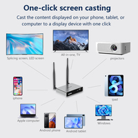 Système de présentation sans fil BYOD 4K, portée 50 m, double écran, multiviewer, récepteur AirPlay et Miracast