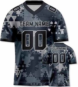 เสื้อฟุตบอลอเมริกันแบบเย็บติดโลโก้ใหม่ ดีไซน์ล่าสุด แขนสั้น สำหรับฝึกซ้อม มีจำหน่าย - Product Image 6