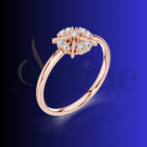 10K Sapphire <b>Adjustable</b> <b>Ring</b> with Modern Trendy Style for Girls - Product Image 1