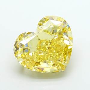 Diamante Cultivado en Laboratorio, Corte Corazón, 10.03ct, VS1, Amarillo Intenso Fantasía - Product Image 1