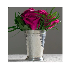 Belle tasse Julep en cuivre pur et argent brillant pour cocktails et événements Vases Julep Cup pour mariage avec gravure personnalisée - Product Image 5
