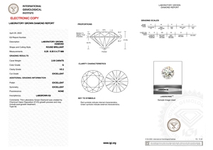 VS2 Clarity Diamond G Color 2 Carat Diamant synthétique blanc lâche rond taille brillant prix de gros CVD Lab Diamond 2 Carat - Product Image 2