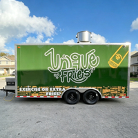 Remorque de food truck standard américaine à vendre, cuisine mobile entièrement équipée, remorque de concession, chariot à pizza, slush et crêpes