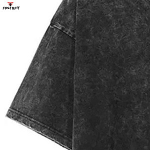 Camiseta de manga corta con cuello redondo para hombre, camiseta con lavado ácido, precio al por mayor, camiseta con lavado ácido para hombre - Product Image 4