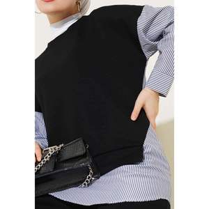 Ensemble de 2 pièces Loysha, chemise ornée, noir - Product Image 2