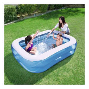 Piscina familiar rectangular transparente inflable Bestway 54005 - Product Image 2