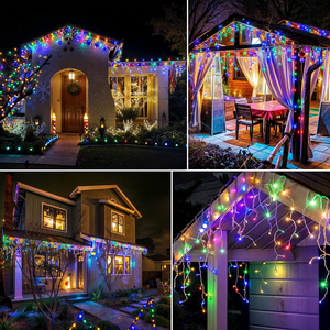 Lampada a Cascata LED RGB 4m, Corpo in Plastica Impermeabile, Alimentazione AC - Product Image 1