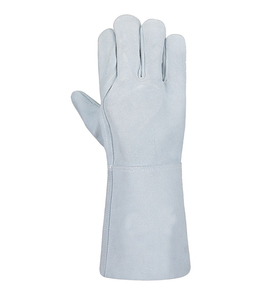 Guantes de Soldadura OEM, Guantes de Trabajo de Cuero Resistentes al Calor, Guantes de Protección Industrial, Suministro de Fábrica al por Mayor, Logotipo Personalizado - Product Image 3