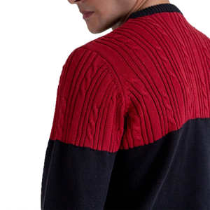 Pulls d'hiver décontractés surdimensionnés en tricot pour hommes, respirants et coupe-vent, 100% coton, manches longues, OEM/ODM personnalisés en laine - Product Image 3