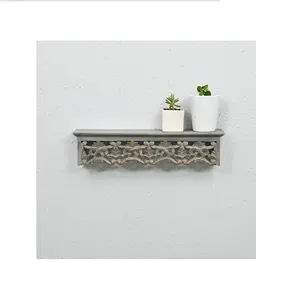 Wall Shelf Hanging Storage Furniture Antique Industrial Vintage Rustic Solid Wood Mounted Wall Floating Shelves For Wall