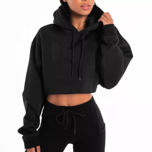 Nueva Llegada Conjunto Deportivo de Dos Piezas para Mujer, Sudadera Corta con Capucha de Punto, Personalizado ODM, Ropa Deportiva de Invierno con Estampado - Product Image 1