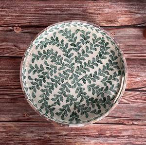 Plateau incrusté de nacre Plateau de service en bois Plateau de table basse Vente en gros - Product Image 3