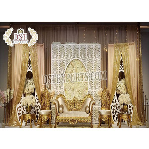 Trending White Laser Cut <b>Backdrop</b> Panels for Wedding Elegant White Laser Cut Metal <b>Frames</b> Muslim Walima Setup Weddings Australia - Product Image 1