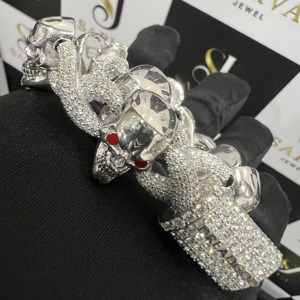 Luxury 925 Sterling <b>Silver</b> Cuban Link <b>Bracelet</b> VVS Moissanite Diamond Bangle <b>for</b> <b>Men</b> Hip Hop Fine Chain <b>Bracelet</b> Party Gift - Product Image 6