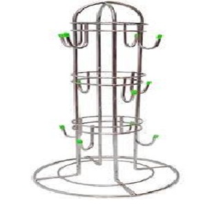 Soporte de Metal brillante de acero inoxidable para tazas, soporte de decoración Simple de diseño único, venta al por mayor - Product Image 4