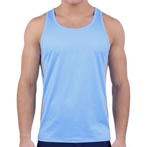 Camisetas sin mangas OEM para hombre, camisetas de punto transpirables para entrenamiento de gimnasio con diseño de palmera vintage, estilo informal, 100% algodón - Product Image 1