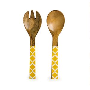 Handmade Unique Wooden Salad Tools Set of 2 Kitcheware <b>Items</b> Premium Wooden Utensils for Your Kitchen - Product Image 6