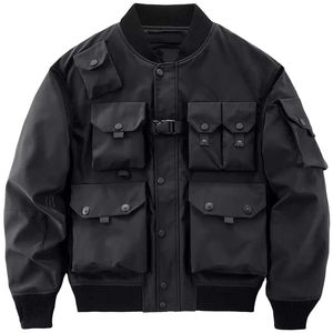 Veste bomber d'hiver de haute qualité pour hommes, mode, plusieurs poches, décoration, veste cargo, vêtements de travail, vestes d'extérieur pour hommes - Product Image 1