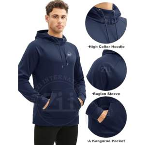 Sudadera con capucha de lana Logotipo personalizado Bordado Ropa de calle de gran tamaño Alta calidad Personalizada 280Gsm French Terry Pullover Suelto Casual - Product Image 2