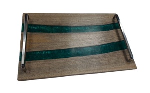 ถาดไม้เรซินออกแบบสำหรับเสิร์ฟในบ้านงานปาร์ตี้งานแต่งงานและตกแต่งบ้านถาดออกแบบสำหรับเสิร์ฟอาหาร - Product Image 5