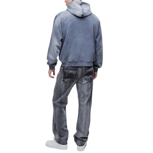 Sweat à capuche surdimensionné de haute qualité CustomTerry avec col cheminée, détails de couture, grande poche kangourou, style vintage pour homme - Product Image 2