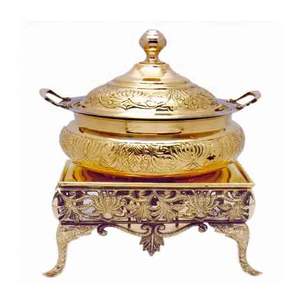 Chauffe-plat fait à la main et de haute qualité, ensemble de Buffet avec couvercle et supports de carburant ajourés - Product Image 6