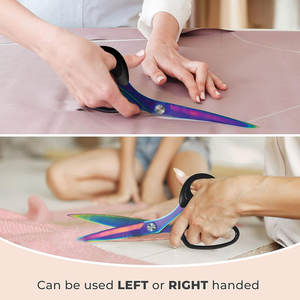 Ciseaux de couture droits et pointus en acier inoxydable avec poignée en plastique ergonomique pour des coupes de tissu lisses - Product Image 6