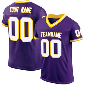 Vente en gros à prix réduit de maillots de football américain brodés pour hommes, uniformes de rugby pour toutes les équipes, maillots respirants avec logo imprimés de haute qualité - Product Image 4